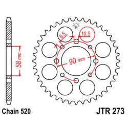 Звездочка задняя JT Sprockets (шаг 520 ) JT JTR273 
